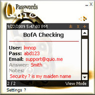 Quio Passwords screenshot